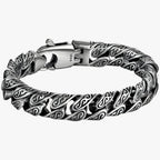Zilveren armband met patroon, 18 cm