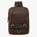 Vintage Leather Convertible Backpack and Shoulder Bag
