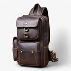 Sleek Full-Grain Leather Vintage-Style Everyday Bag