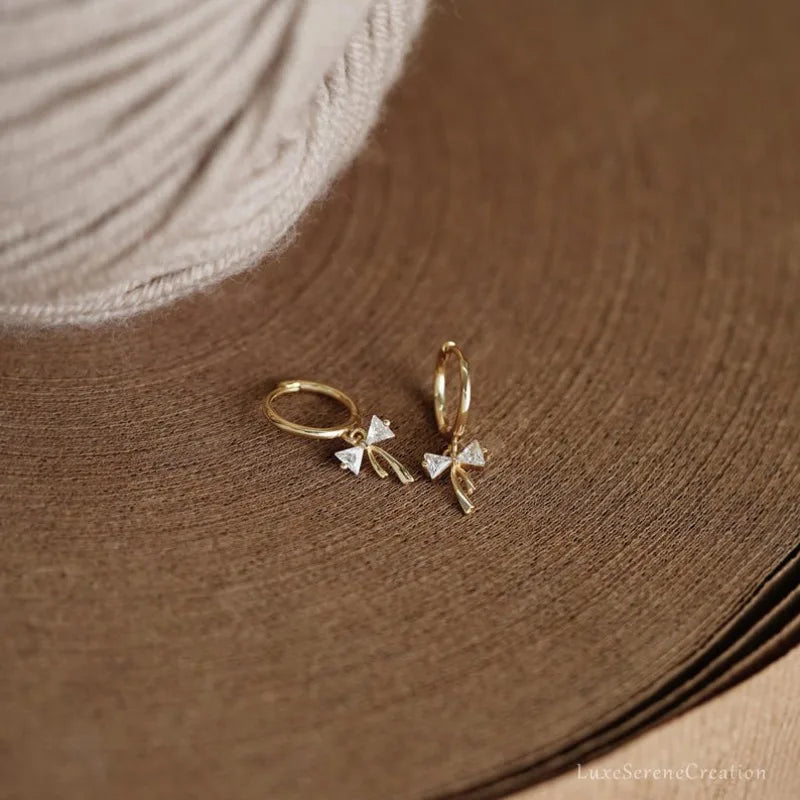 Sparkling Bow Earrings