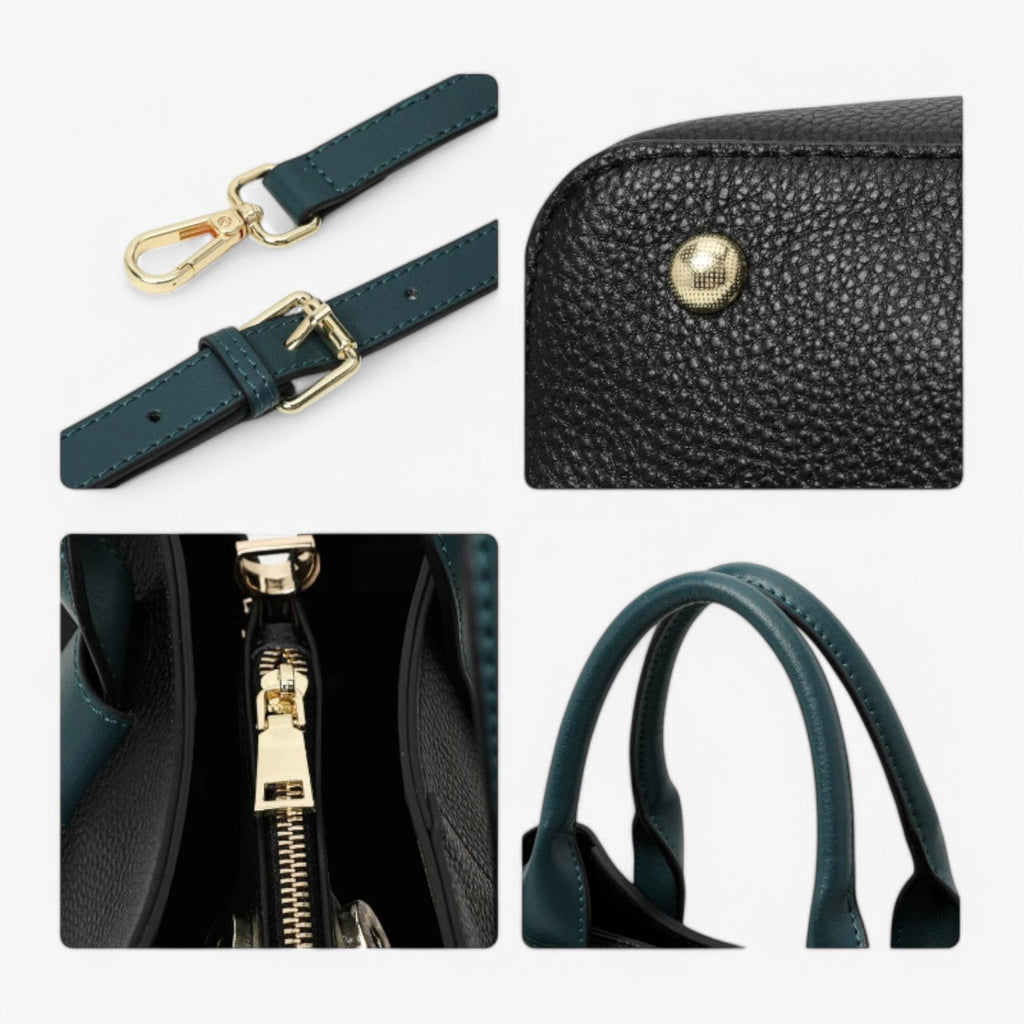 Soft Premium Calfskin Leather Black Shoulder Bag