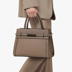 Genuine Cowhide Leather Slim Everyday Handbag