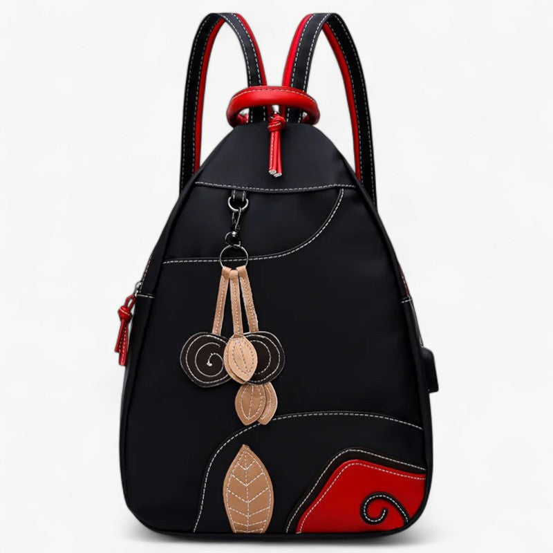 Waterproof Spacious Black Nylon School and Travel Backpack