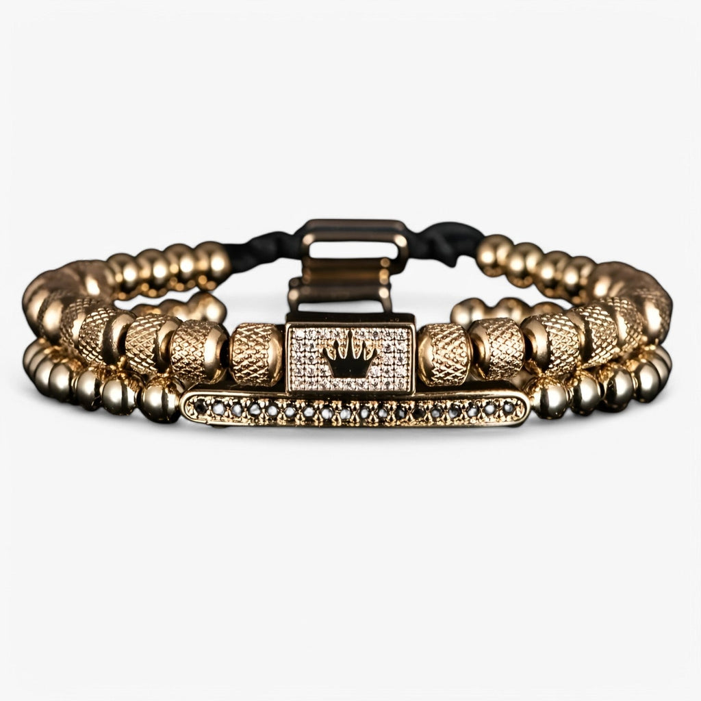 Set van twee armbanden met kroondetail