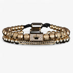 Set van twee armbanden met kroondetail