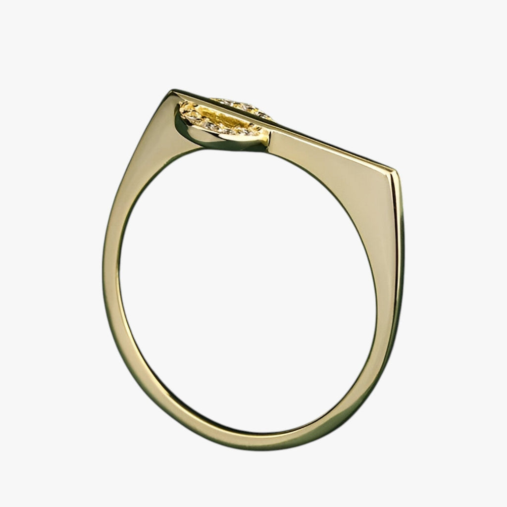 Two-Tone Ring with Silver and Gold Finish
