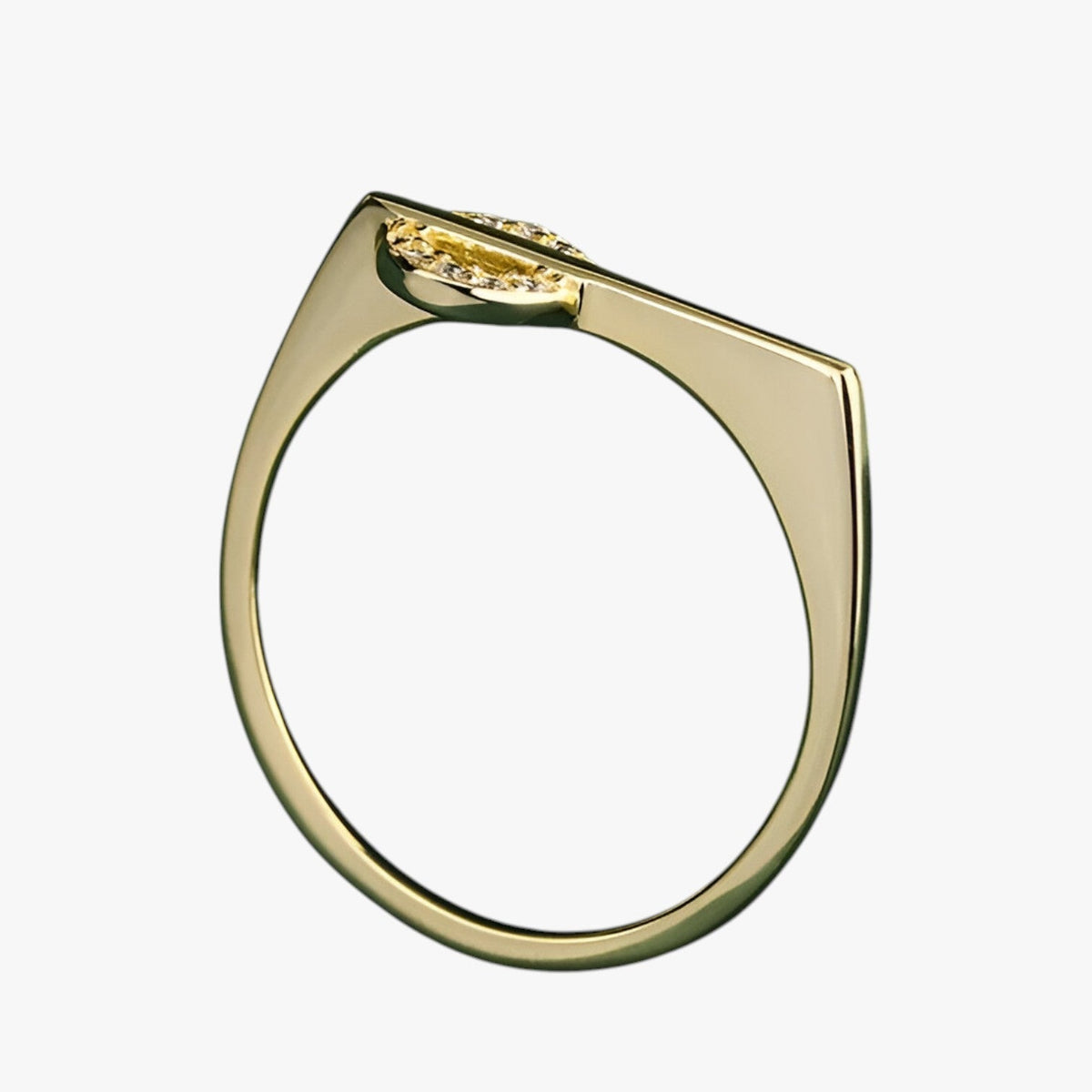Two-Tone Ring with Silver and Gold Finish