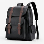 Sleek Spacious PU Leather Laptop and Book Backpack