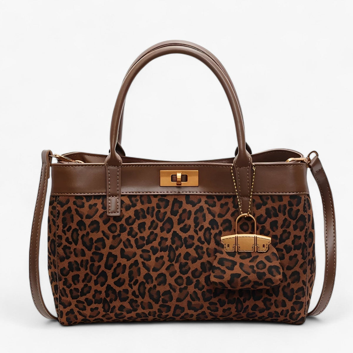 Large-Capacity Leopard Print Laptop Tote Bag