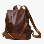 Soft Leather Vintage-Look School and Travel Backpack
