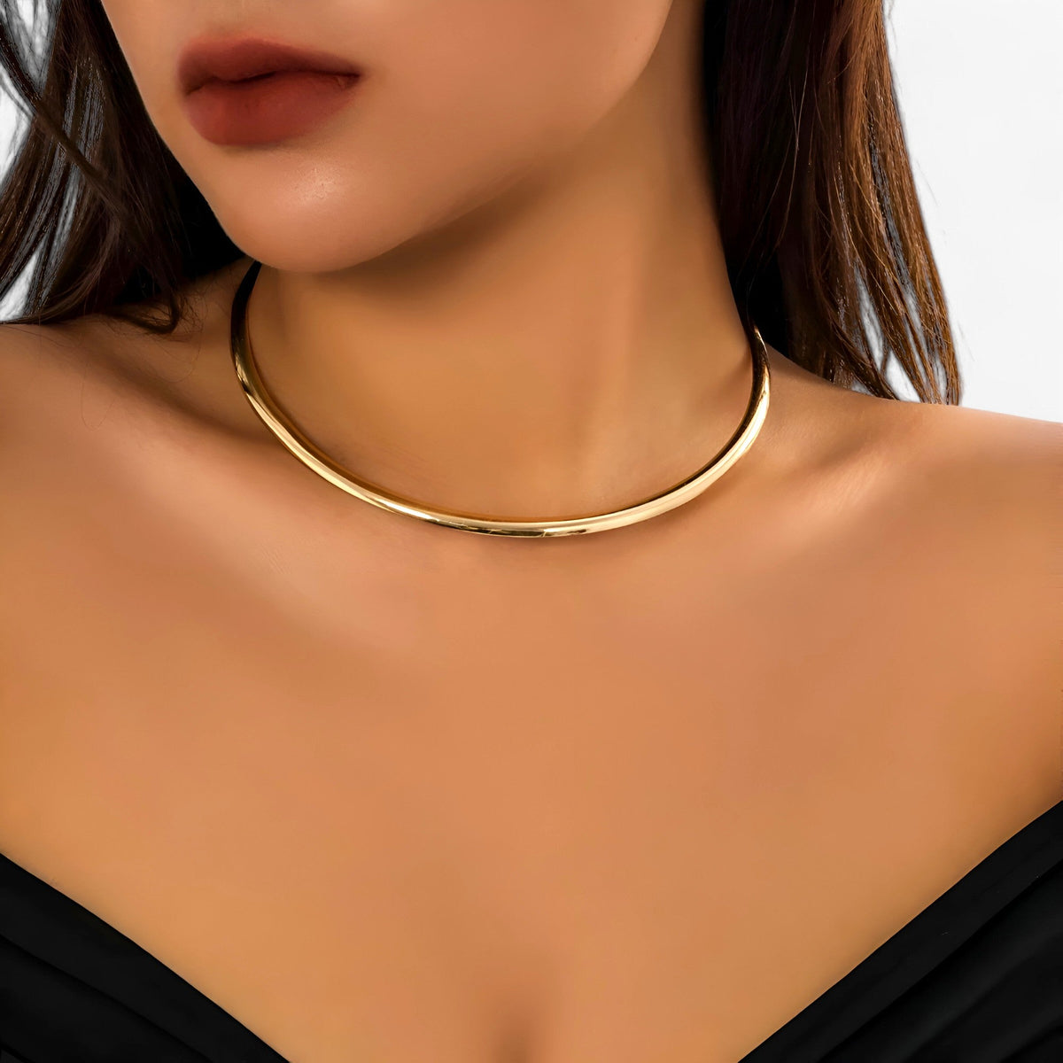 Gladde draadchoker in goudkleur