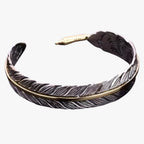 Sterling Silver Bracelet with Gold-Tone Feather Charm