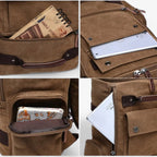 Ruime rugzak in vintage stijl met laptopvak