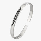 Sterling Silver Bracelet with Gold-Tone Feather Charm