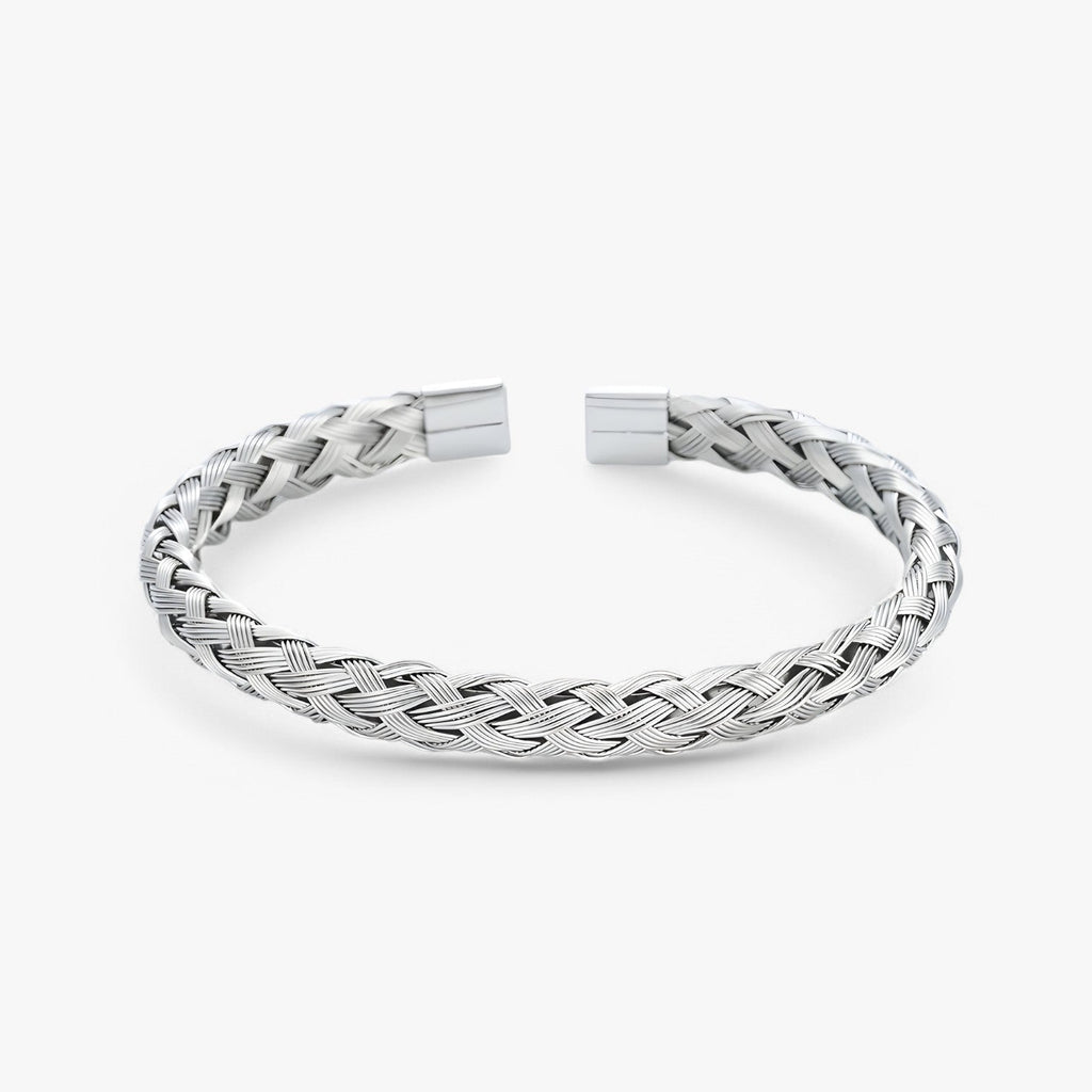 Open Cuff Bracelet in Gold-Tone Stainless Steel