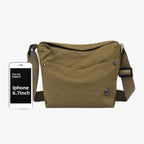 Women's Lightweight Waterproof Nylon Shoulder Bag with Pockets