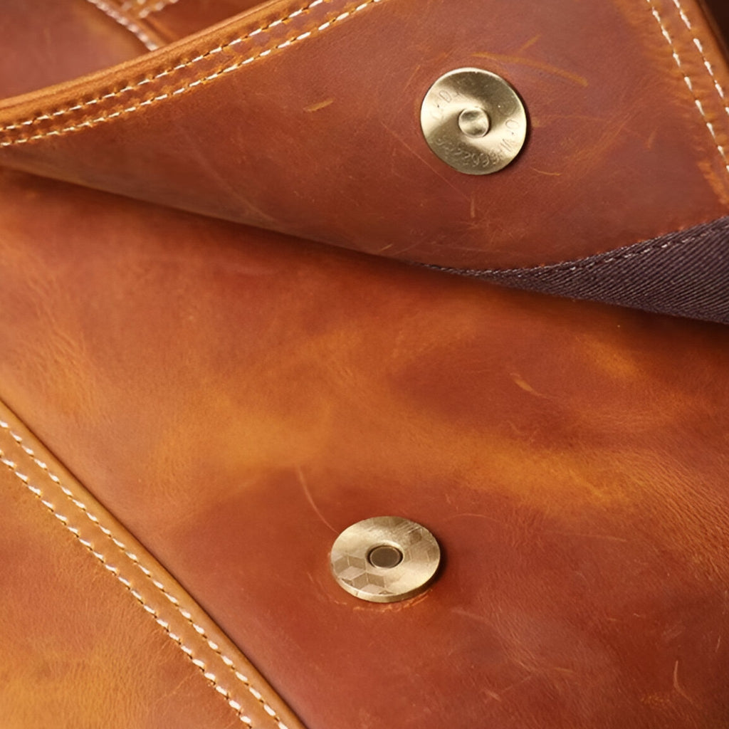 Timeless Durable Leather Messenger Shoulder Bag