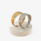 Gelaagde bangle in vintage goudkleur