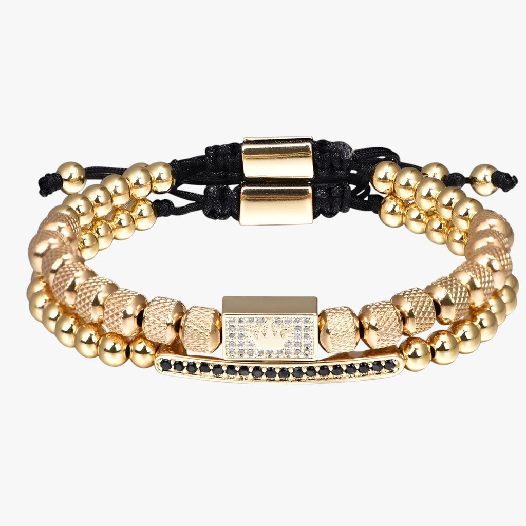 Set van twee armbanden met kroondetail
