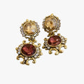 Set met collier en oorbellen met strass