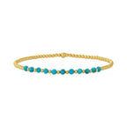 Gold-Tone Turquoise-Look Beaded Bracelet