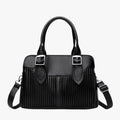Soft PU Leather Three-Compartment Backpack