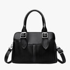 Soft PU Leather Three-Compartment Backpack