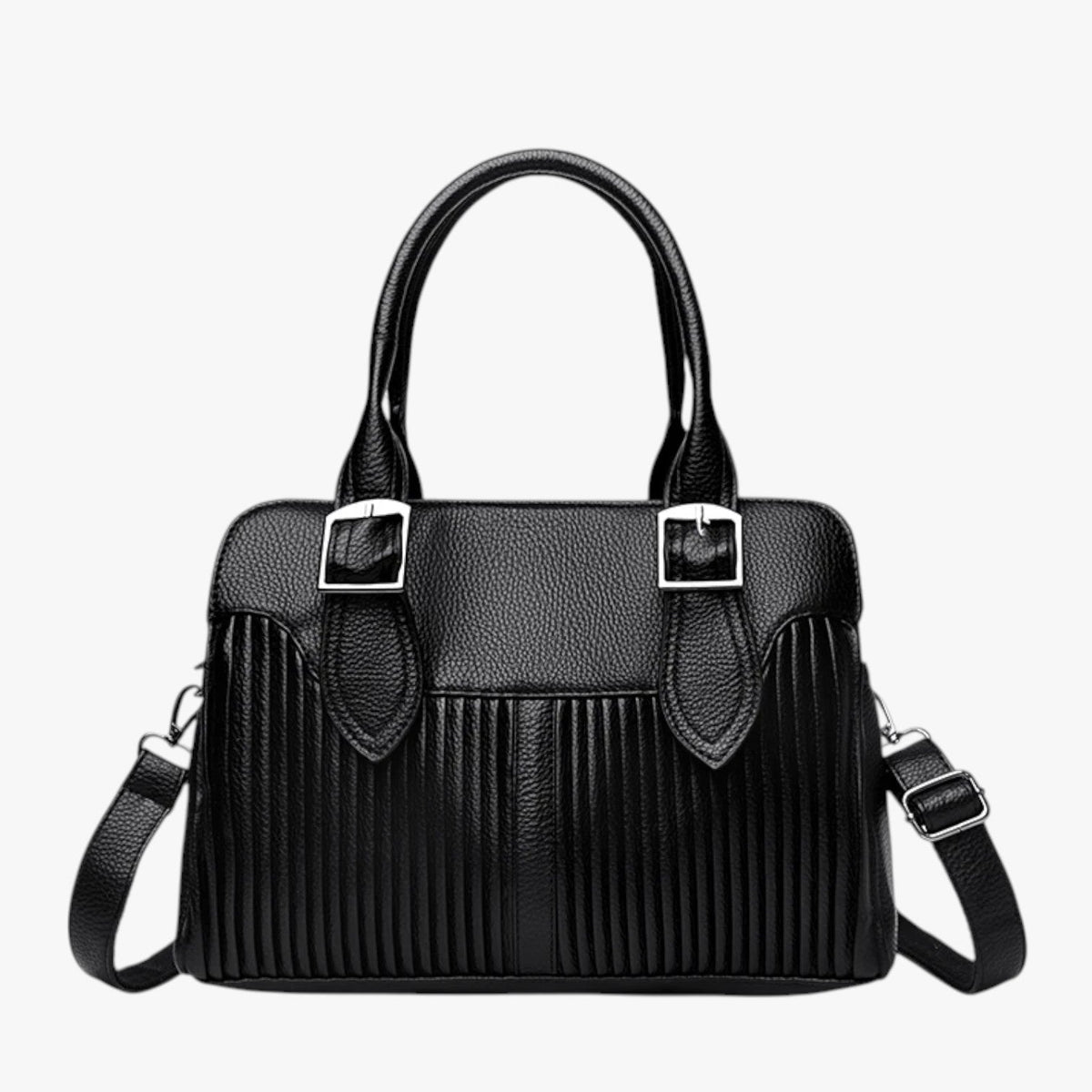 Soft PU Leather Three-Compartment Backpack