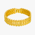 Retro Coin Bracelet with 24K Gold-Plated Steel