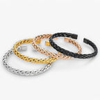 Open Cuff Bracelet in Gold-Tone Stainless Steel