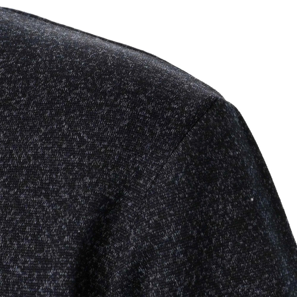 Quarter Button Knit Jumper with Suede Look Trim Details