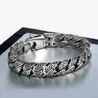 Zilveren armband met patroon, 18 cm
