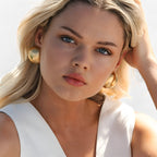 Classic Gold-Tone Earrings in Stainless Steel