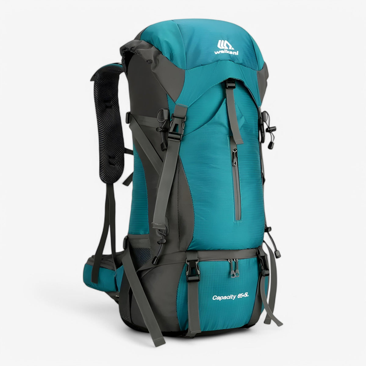 Large 70L Nylon Hiking and Camping Backpack with Rain Cover