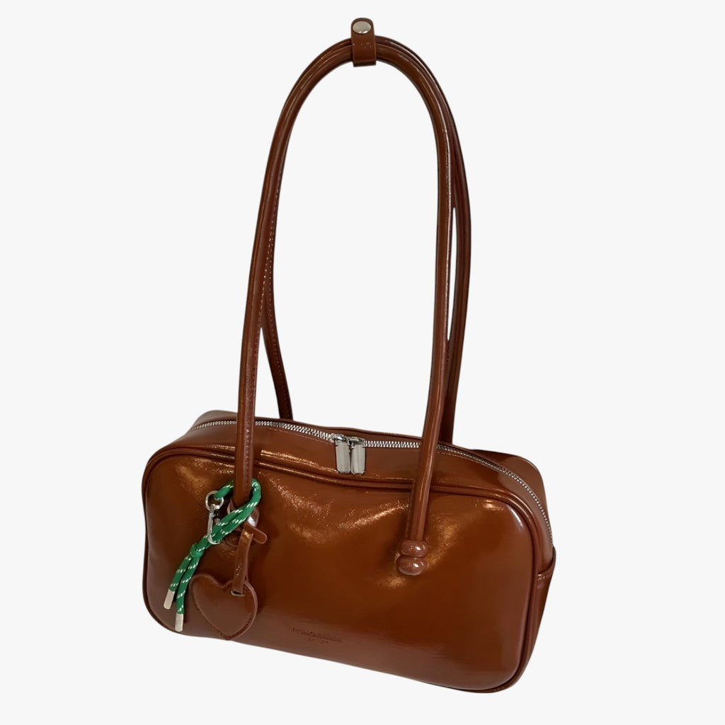 Vintage-Inspired Structured Work Handbag with Compartments