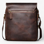 Compact Crazy Horse Leather Vintage Shoulder Bag