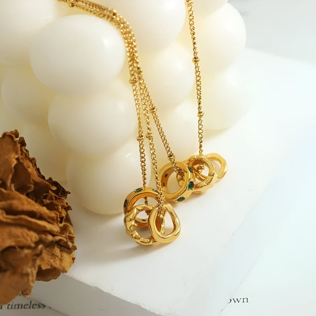 Small Bow Pendant Necklace with Zircon, 45cm