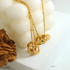 Small Bow Pendant Necklace with Zircon, 45cm