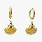 Coloured Steel Stud Earrings with Sea Motifs