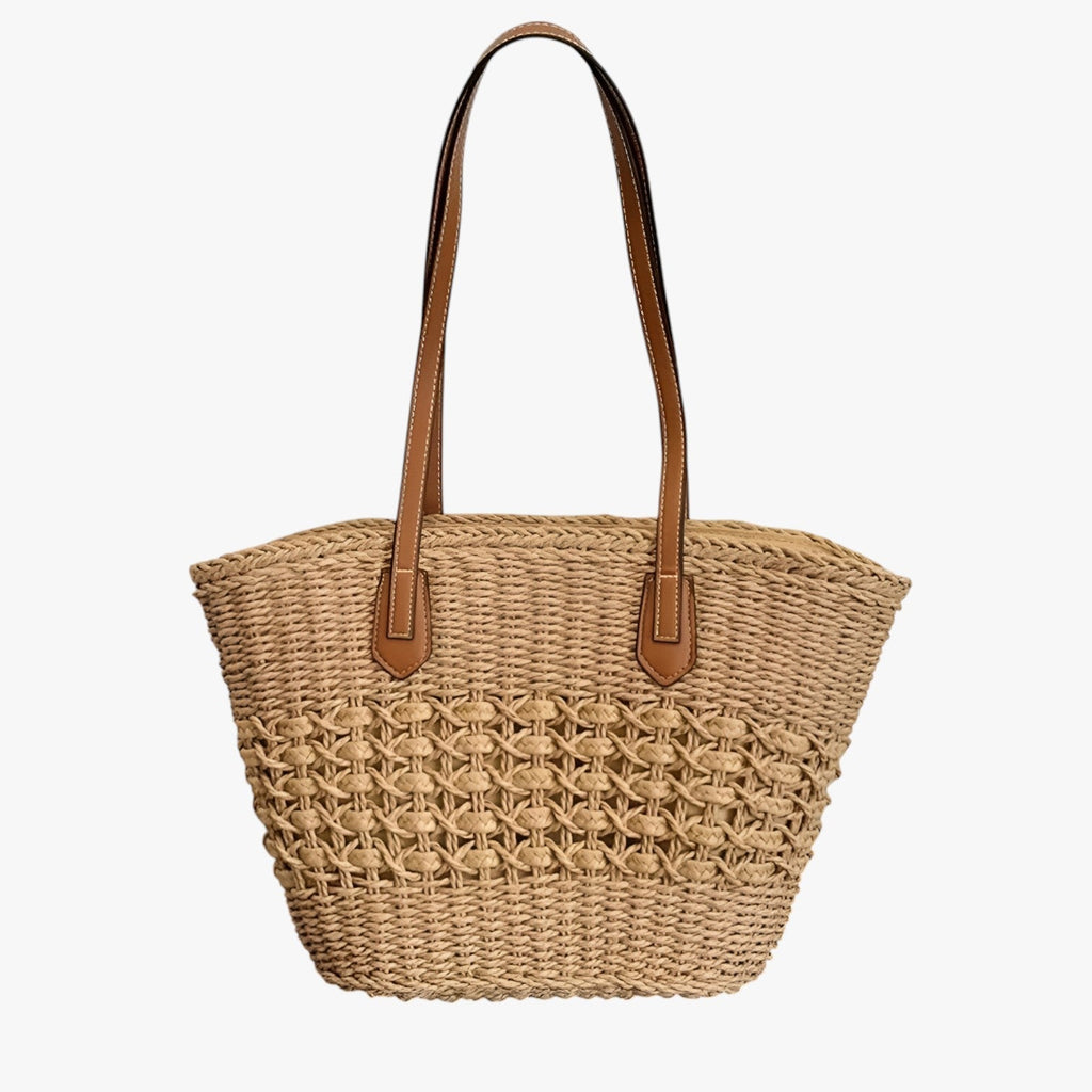 Women's Lightweight Woven Straw Summer Shoulder Bag