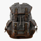 Large Vintage Canvas and Leather Hiking and Travel Backpack