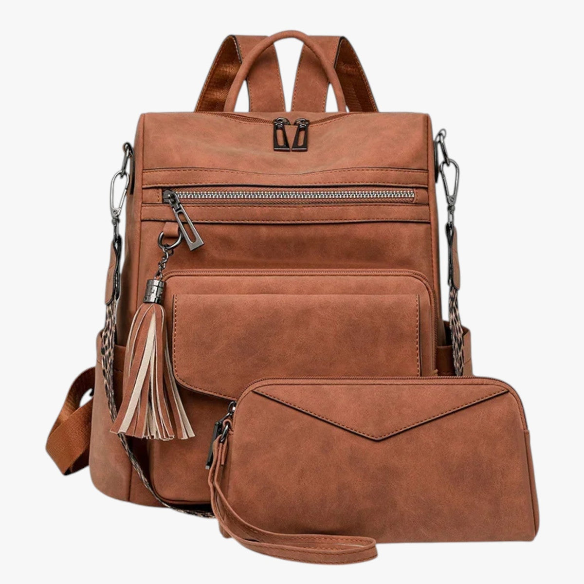 Elegant Soft Leather Backpack with Laptop Space