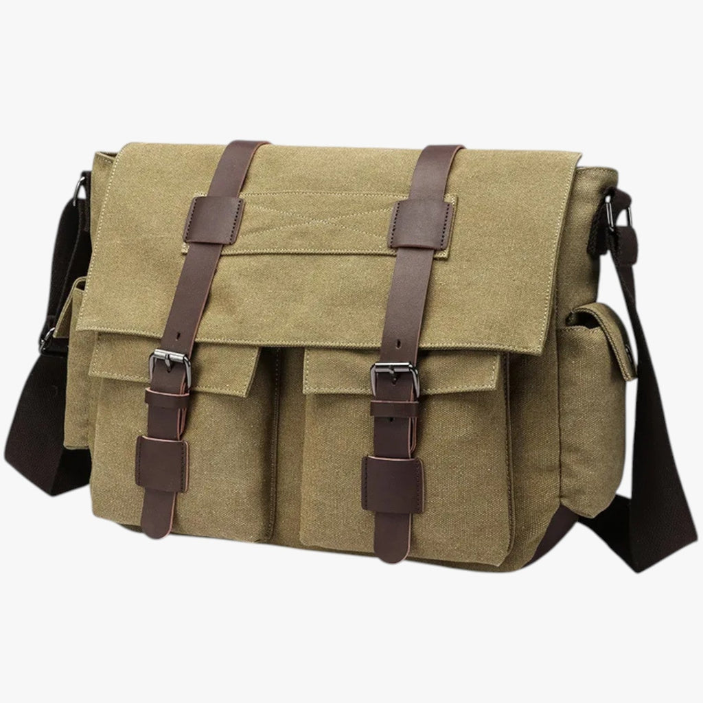 Men's Vintage Canvas-Look Nylon Crossbody Bag