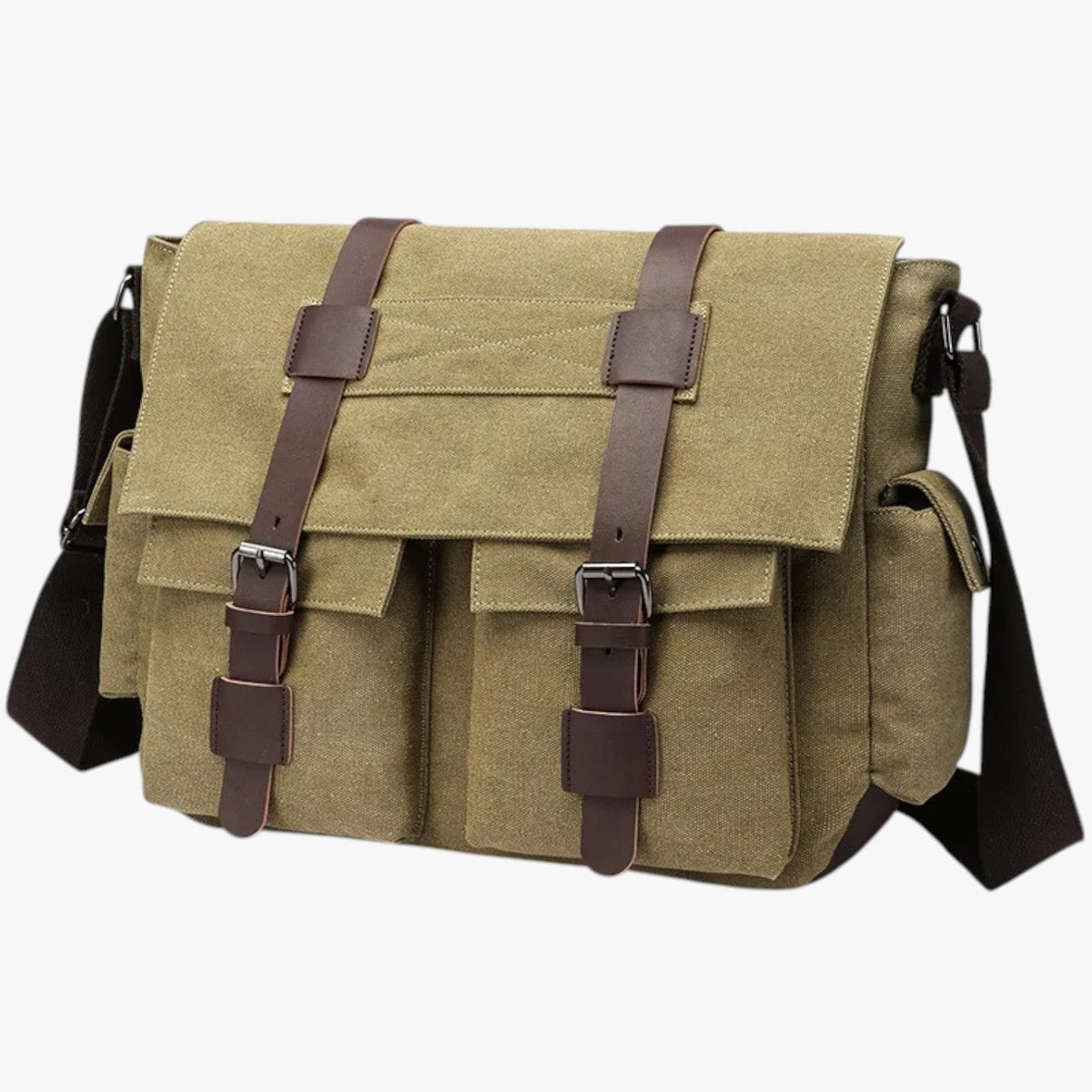 Men's Vintage Canvas-Look Nylon Crossbody Bag