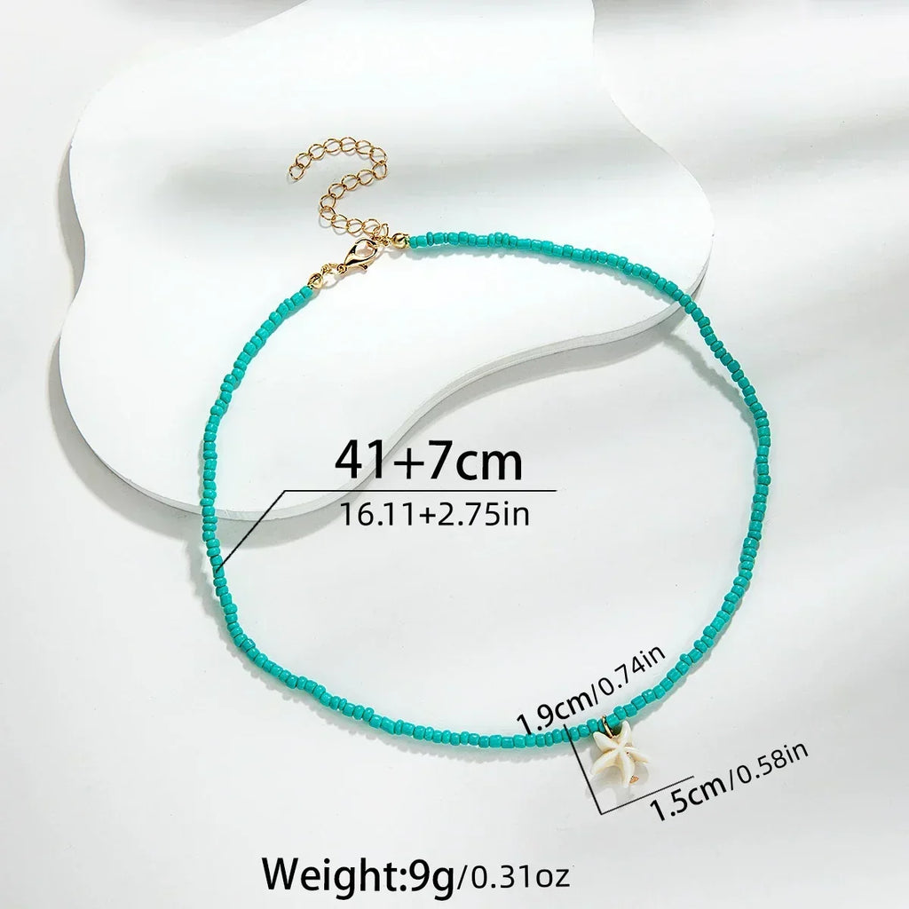 Turquoise zeesterketting