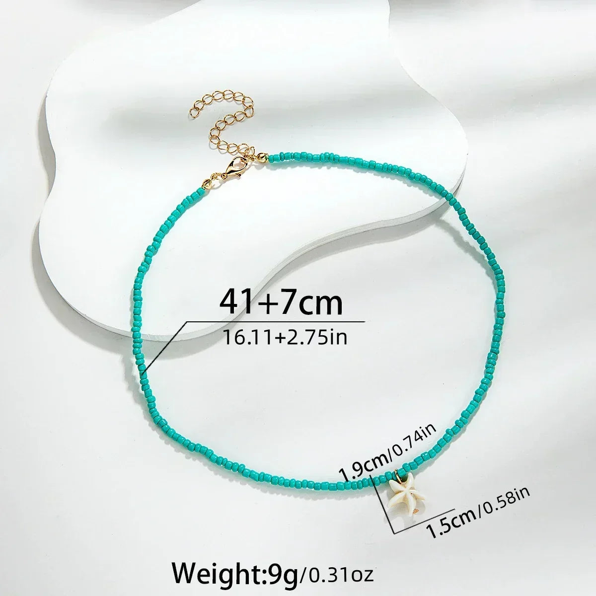 Turquoise zeesterketting