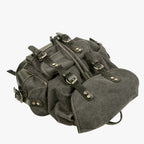 Large Vintage Canvas and Leather Hiking and Travel Backpack