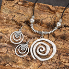 Bohemian Spiral Necklace and Earrings Set