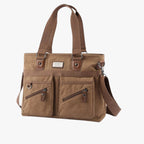 Sturdy Vintage Canvas Organised Work Shoulder Bag