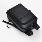 Genuine Leather Commuter Backpack with USB Charging Port